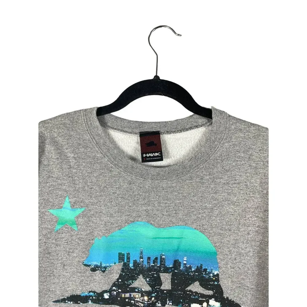 Hawk California Republic Gray Sweatshirt Mens Size S